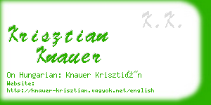 krisztian knauer business card